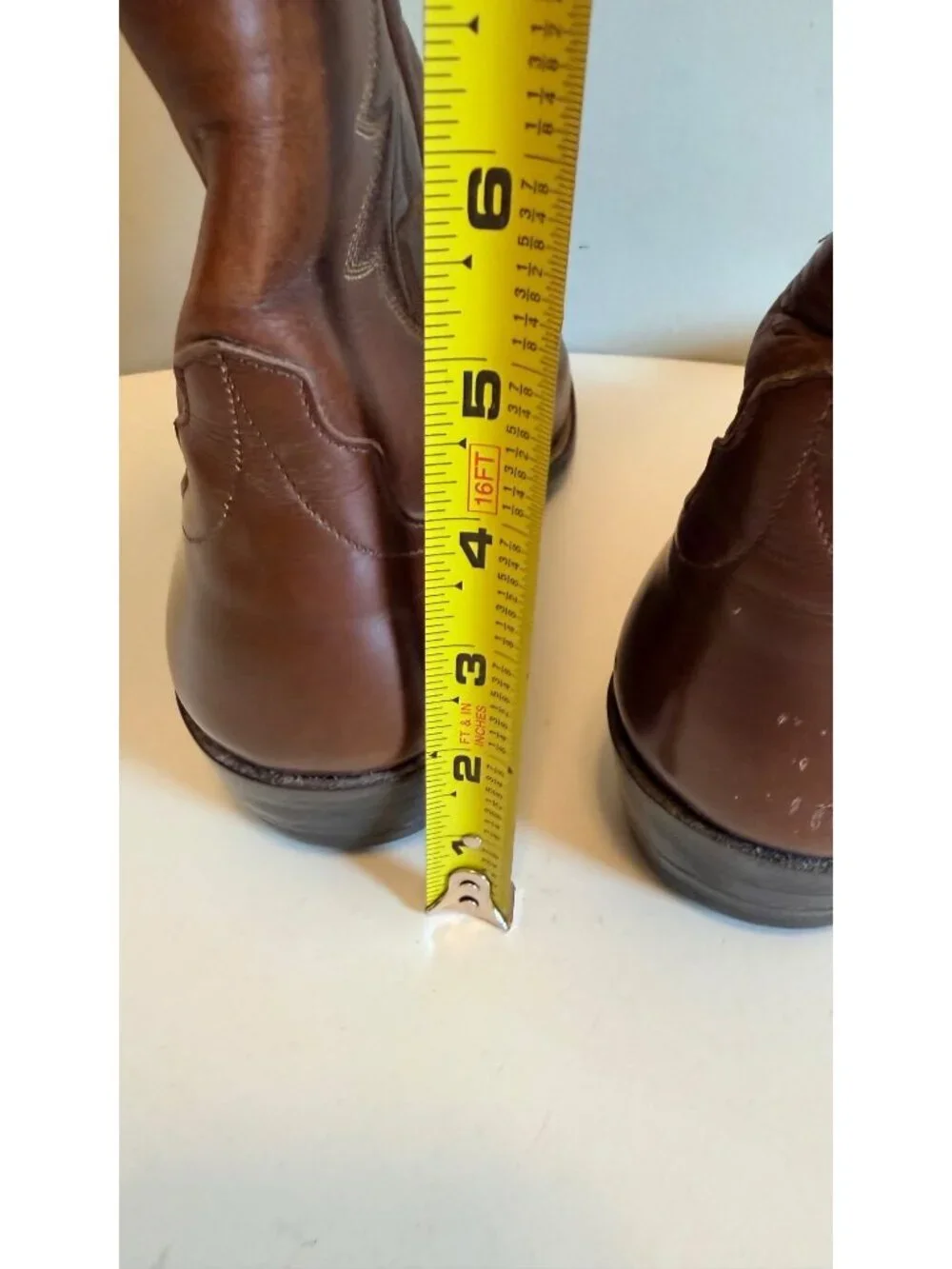 Vintage Rios of Mercedes Brown Leather Cowboy Boots Men’s Size 10 D USA Made